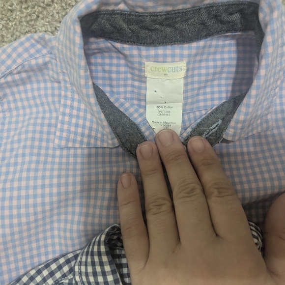 Crewcuts Set of Three Gingham Button-Down Shirts - Picture 2 of 4